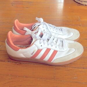 Peach Adidas samba